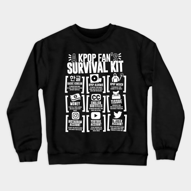 A KPOP FAN'S SURVIVAL KIT 2 Crewneck Sweatshirt by skeletonvenus